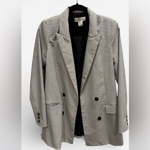 Rachel Zoe Monochrome Checkered Blazer